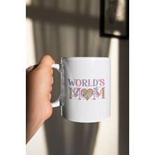 World's Best Mom Baskılı Anneler Günü Doğum Günü Anneye Hediye Kupa Bardak