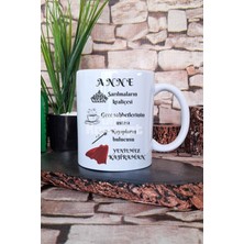 Kraliçe Anne Anneler Günü Anneye Hediyelik Baskılı Çay Kahve Sunum Kupa Bardak