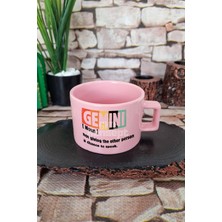 Gemini Noun Definition Baskılı Ikizler Burcu Astroloji Kare Kulplu Fincan Pembe Kupa Bardak