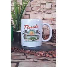 Florida Summer Trip Baskılı Yaz Tatili Güneşli Gezi Hediyelik Baskılı Çay Kahve Sunum Kupa Bardak