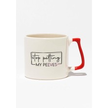 "stop Petting My Peeves" Sarkastik Arkadaşa Sevgiliye Doğum Günü Hediye Kırmızı Kulplu Kupa Bardak