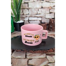 My Anxiety Chronic, Iconic Komik Kare Kulplu Fincan Pembe Kupa Bardak