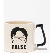 Dwight False Baskılı | The Office Hediyelik | Siyah Kulplu Modern Seramik Kupa