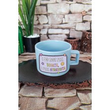 I Do Not Feel Bonita, I Feel Stressita Komik Kare Kulplu Fincan Mavi Kupa Bardak