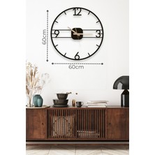 Metalium Concept Dekoratif Siyah Metal Duvar Saati 60X60CM [2355-60x60]