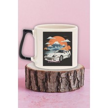 Japon Art 3 Soyut Baskılı Japon Sanatı Anime Manga Doğum Günü Hediye Siyah Kulplu Kupa Bardak