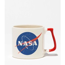 Nasa Baskılı | Uzay Temalı | Kırmızı Kulplu Modern Seramik Kupa