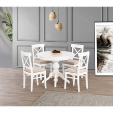 Yuvaset Home Uyar (Sadece Masa) Beyaz 100*100+30 Fiskos Açılabilir Lake Masa