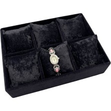 Dobric Model Süet Kaplama Füme Renk 24/18 cm Yastıklı Çekmece Ici Takı Düzenleyicisi