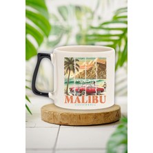 Malibu Summer Trip Baskılı Yaz Tatili Sahil Keyfi Hediyelik Kulplu Kupa Bardak