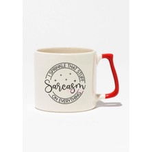 "ı Sprinkle That Stuff On Everything" Sarkastik Doğum Günü Hediye Kırmızı Kulplu Kupa Bardak