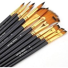 Hannah 12 Parça Boya Fırçası Seti, Çocuklar, Yetişkinler, Yeni Başlayanlar ve Profesyonel Akri