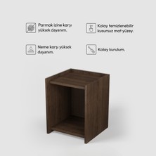 Elbin Komodin | 40 cm - 2 Raflı Ceviz Renkli
