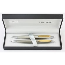 Inoxcrom: Zeppelin Serisi Mo Gold Clip Tükenmez Kalem + Versatil Kalem