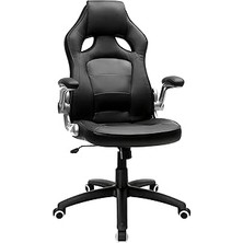 Songmics Oyuncu Koltuğu, Ofis Koltuğu, Döner Sandalye, Siyah, OBG62B, 70 x 65 x 115 cm