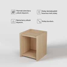 Elbin Komodin | 40 cm - 2 Raflı Ceviz Renkli
