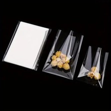 HG Tedarik 100 Adet 10X15 cm Bantsız Şeffaf Opp Jelatin Poşet, Kurabiye ve Şekerleme Poşeti