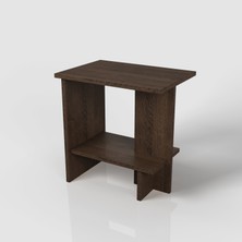 Elaris Yan Sehpa | 50 x 35 cm - Raflı Ceviz Renkli