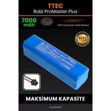 Robo- Mi Ttec Robi Promaster Plus 7000MAH Robot Süpürge Bataryası - Sertifikalı Güvenlik, Gerçek Kapasite