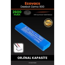 Robo- Mi Ecovacs Deebot Ozmo 900 2600MAH Robot Süpürge Bataryası - Koruma Katmanlı Batarya Teknolojisi