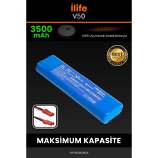 Robo- Mi Ilife V50 3500MAH Robot Süpürge Bataryası - Yüksek Yoğunluklu Li- Ion Hücre