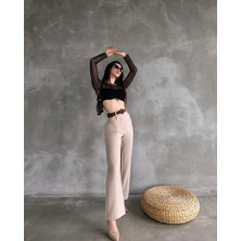 Beli Kemerli Keten Pantolon %100 Pamuk