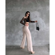 Beli Kemerli Keten Pantolon %100 Pamuk