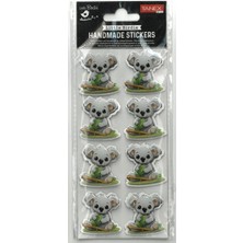 Tanex Handmade TNX-28017 Dekoratif Etiketler - Silikon Koala Serisi Stıcker - Tekli