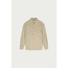 Johnny Ribstop Overshirt: %100 Pamuklu, Çiçek Desenli ve Yırtılmaz Dış Giyim