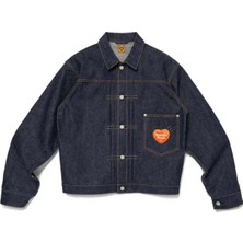 Erkek Zipperlı Denim Iş Ceket - Kahverengi, Doğru Bedende, Makinede Yıkanabilir