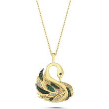 Kuğu Altın Kaplama Kolye