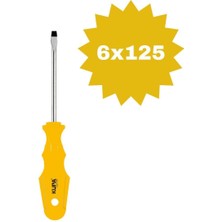 6X125 Düz Tornavida, Dayanıklı ve Rahat Kullanım Için Tasarlandı