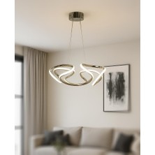 TT307-40-FSR Tt Aydınlatma Helezon Modeli Fransız Sarısı Kaplama LED Avize