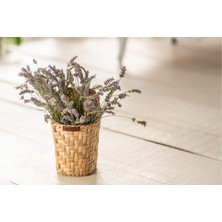 Atandu Home %100 El Yapımı Doğal Hasır Kapı Süsü & Gazetelik & Organizer | 12X25 cm Çok Amaçlı Kapı Süsü ve Dekoratif Sepet