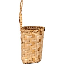 Atandu Home %100 El Yapımı Doğal Hasır Kapı Süsü & Gazetelik & Organizer | 12X25 cm Çok Amaçlı Kapı Süsü ve Dekoratif Sepet