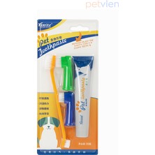 Kedi Köpek Diş Macunlu Diş Fırçası Seti - Evcil Hayvan Dental Kit Diş Sağlık Seti