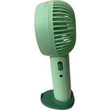 Telefon Standlı Masaüstü Yeşil Mini Fan (Vantilatör)