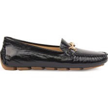 Pegia Hakiki Rugan Kadın Tokalı Loafer 700909