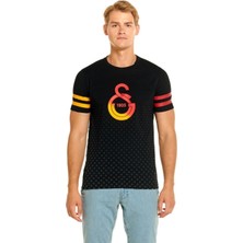 Galatasaray Orijinal Logo Baskılı Siyah T-Shirt