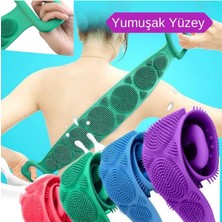 Çift Taraflı Silikon Yumuşak Banyo Hamam Lifi Masajlı Uzun Ömürlü