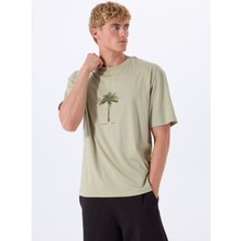 Hugo Bisiklet Yaka Düz Açık Yeşil Erkek T-Shirt 50538972_DUWOM 10266462 01