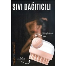 Silikon Peeling ve Masaj Fırçası – Şampuan Hazneli, Temiz ve Ferahlatıcı Bakım