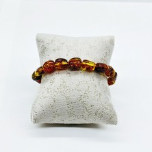 Tesbih Pasajı Parçacık  Reçineli Sertifikalı Damla Kehribar Bileklik