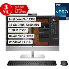 Hp 5V8B2ES, Eliteone 870 G9, İ9-14900, 27" Dokunmatik Ekran, 32GB Ddr5 Ram, 1tb Ssd, Paylaşımlı Ekran Kartı, Windows 11 Pro, All In One Pc, Gri (3 Yıl Yerinde Servis)