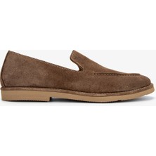 Valmenti Erkek Hakiki Deri Tarçın Loafer Ayakkabı 325 2373-3 Erk Ayk Y25 Tarcın Suet