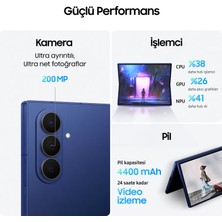 Samsung Galaxy Z Fold7 512 GB 12 GB Ram (Samsung Türkiye Garantili) Gümüş