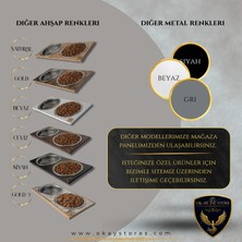 Aybisev Serisi Kedi ve Orta-Büyük Irk Köpekler Için 3 Kademeli Yükseklik Ayarlı Paslanmaz Mama Su Standı