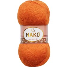 Nako 5 Adet Angora Lüks El Örgü Ipi 11790 Turuncu