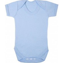 Sema Baby Prematüre Yarım Kol penye Çıtçıtlı Badi - Mavi