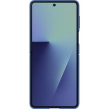 Galaxy Z Flip 7 Yüzüklü Silikon Kılıf - Lacivert